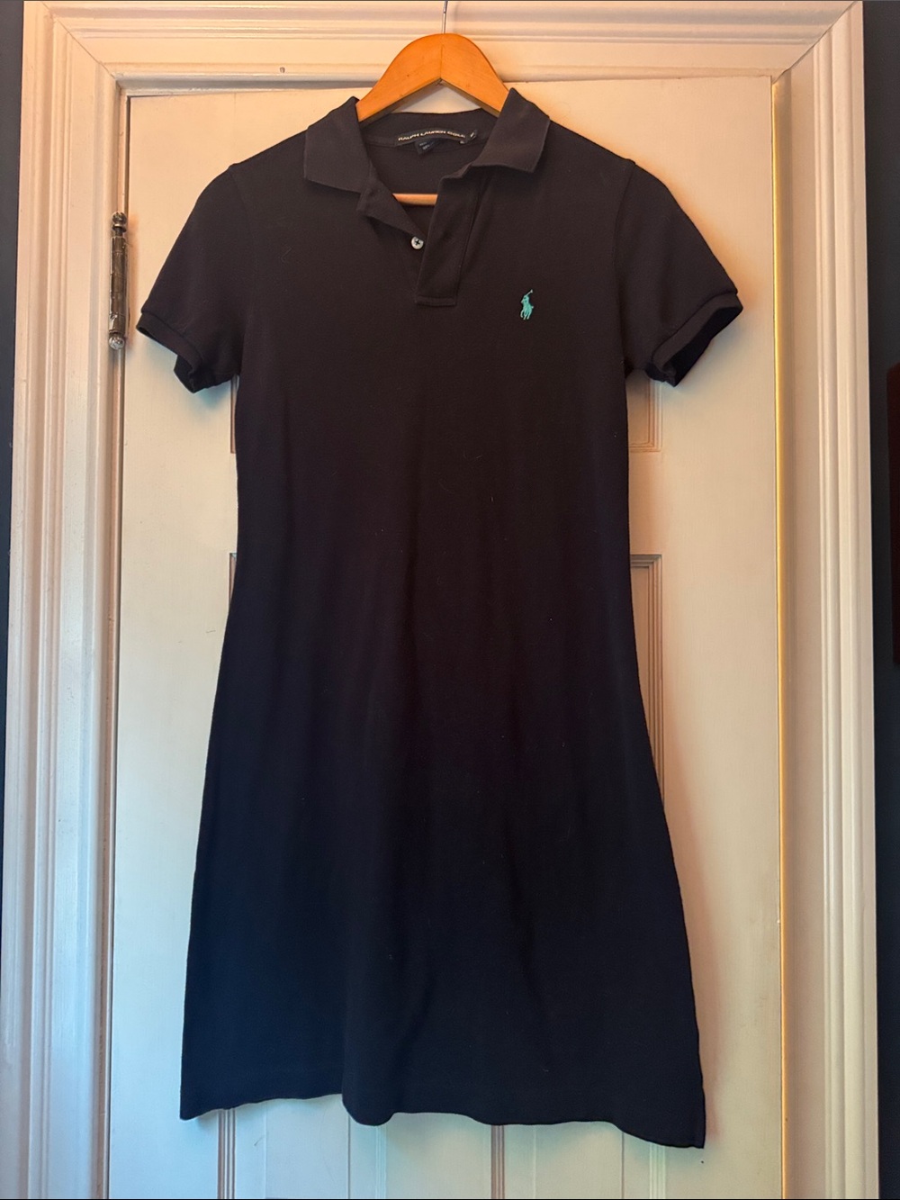 Ralph Lauren Navy Polo Dress with Teal Logo